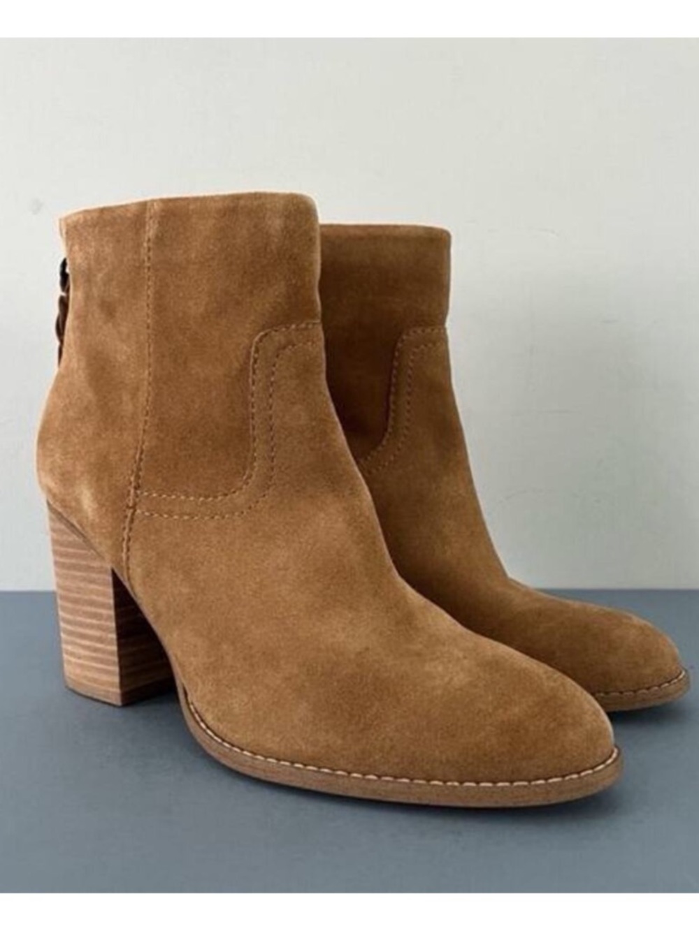 Splendid Hila Suede Sand‎ Tan Block Heel Ankle Boots